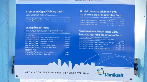 Sunne – Östersund Mehrere Wege führen über den See.