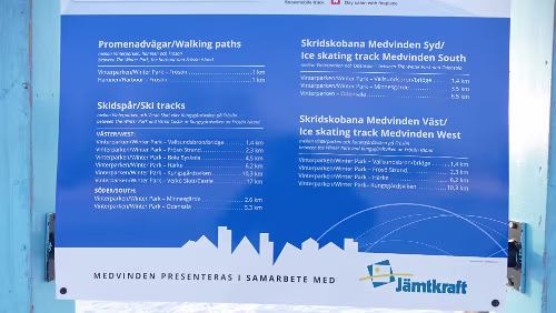 Sunne – Östersund Mehrere Wege führen über den See.