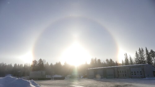 Östersund – Vuollerim Eine Nebensonne.