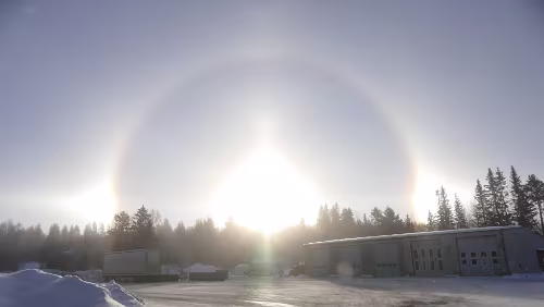 Östersund – Vuollerim Eine Nebensonne.