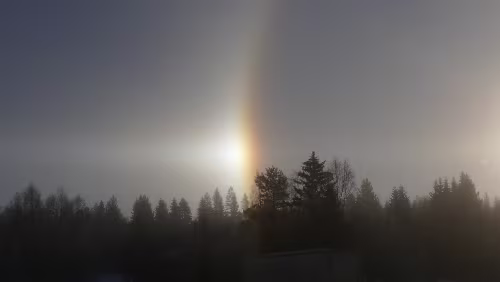Östersund – Vuollerim Eine Nebensonne.