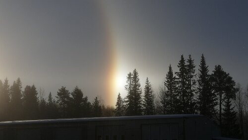 Östersund – Vuollerim Eine Nebensonne.