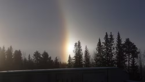 Östersund – Vuollerim Eine Nebensonne.