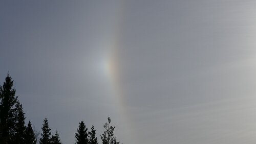 Östersund – Vuollerim Und noch mal die Nebensonnen.