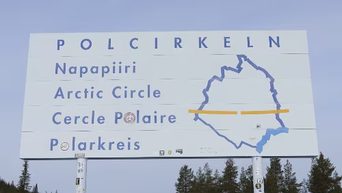 Vuollerim – Tromsø Polarcirkeln kurz vor Jokkmokk.