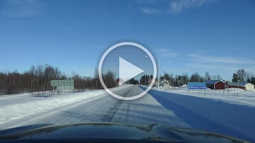 Vuollerim – Tromsø Einfahrt nach Karesuando.