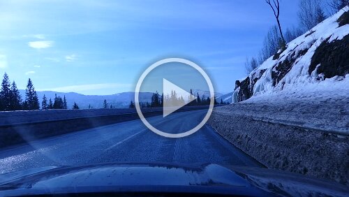 Innhavet – Mosjøen Ausfahrt aus dem Korgfjelltunnelen, super Wetter.