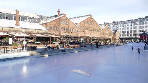 Trondheim Die Eisfläche habe ich noch nie gesehen.