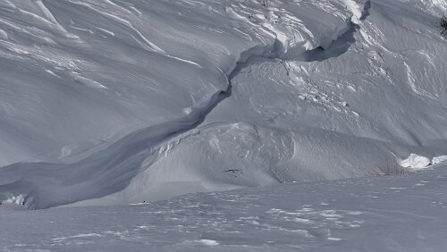 Trondheim – Hamar Schöne Schneeformationen.