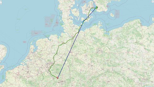 Malmö – Rødby – – Puttgarden – Hahnstätten