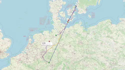 Hahnstätten – Puttgarden – – Rødby – Helsingør Die Realität