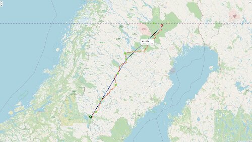 Östersund – Vuollerim Die Realität