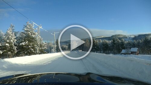 Östersund – Vuollerim Was für ein Wetter.