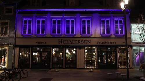 Tromsø Die Storgata, Fußgängerzone.