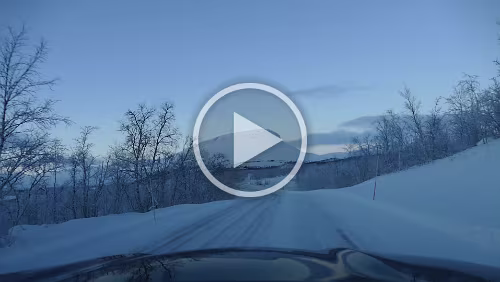 Vuollerim – Tromsø Überquerung der Grenze von Suomi nach Norge.