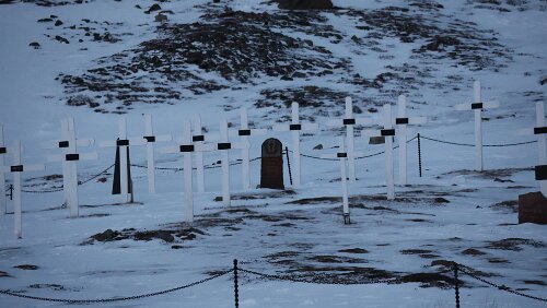 Longyearbyen Der alte Friedhof.