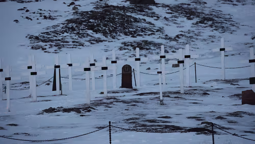 Longyearbyen Der alte Friedhof.