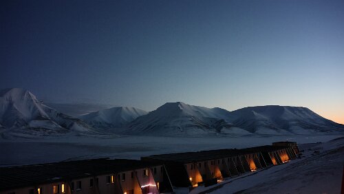 Longyearbyen Blick in das Adventdalen.