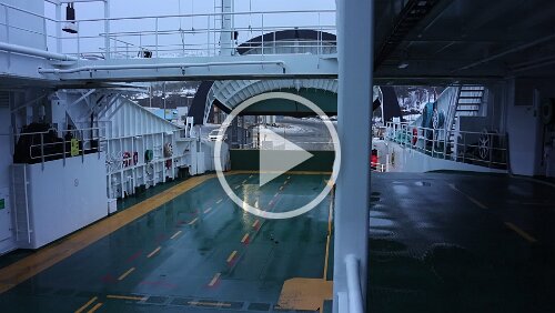 Tromsø – Skarberget – – Bognes – Bodø Auf der Fähre von Skarberget nach Bognes.