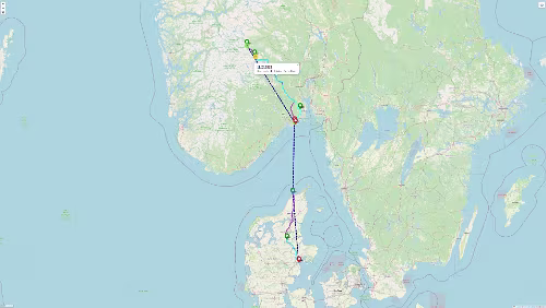 Geilo – Larvik – – Hirtshals – Aarhus Die Realität