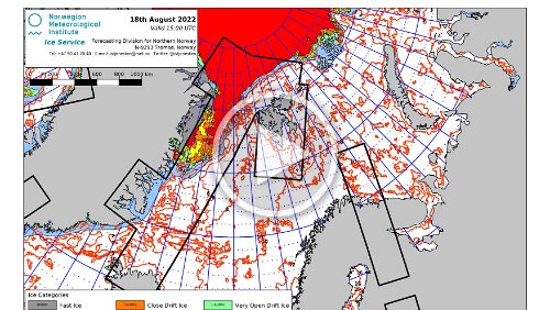 Eiskarten Eiskarten als Video, die Gesamtübersicht , Quelle: Norwegian Ice Service - MET Norway