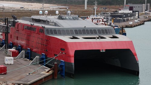 Hirtshals, an Bord der MS Norröna Die Fjord-Line, sie fährt nach Norwegen.