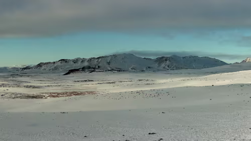 Seyðisfjörður – Mývatn Schnee so weit das Auge reicht. Panorama