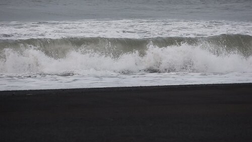 Vík í Mýrdal Am schwarzen Strand vom Vík í Mýrdal.