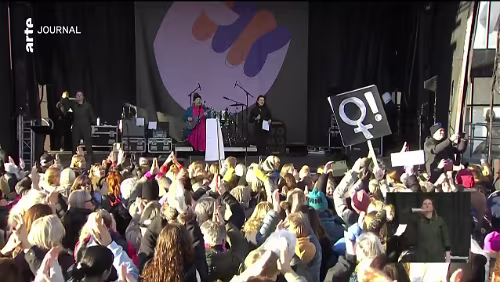 Island in den Medien Kundgebung in Reykjavík.