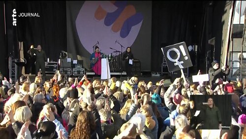 Island in den Medien Kundgebung in Reykjavík.