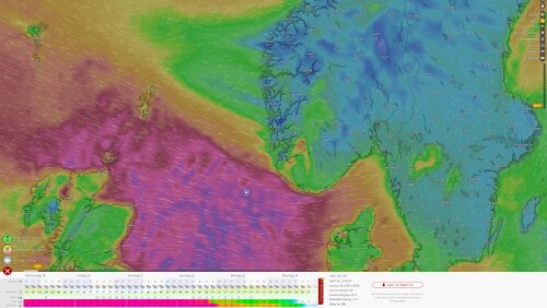Wettervorhersage Keine Ahnung wo genau die Route zwischen Hirtshals und Tórshavn verläuft aber mit Sicherheit da wo es hier auf der Aufnahme richtig zur Sache ging.