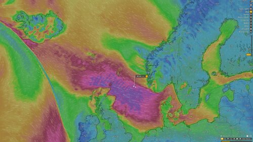 Wettervorhersage Keine Ahnung wo genau die Route zwischen Hirtshals und Tórshavn verläuft aber mit Sicherheit da wo es hier auf der Aufnahme richtig zur Sache ging.