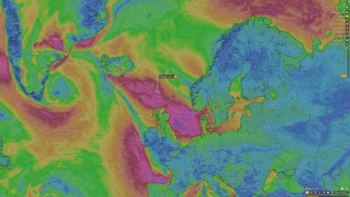 Wettervorhersage Keine Ahnung wo genau die Route zwischen Hirtshals und Tórshavn verläuft aber mit Sicherheit da wo es hier auf der Aufnahme richtig zur Sache ging.