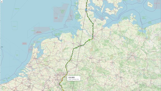 12.11.2023 Kolding – Hahnstätten Karte – Reiseroute So 12.11.2023 Kolding – Hamburg – Bremen – Siegen – Hahnstätten — 8 Std. 20 Min. (759 km) Unterkunft...