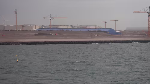 Hahnstätten – Puttgarden – – Rødby – Helsingør Auf dänischer Seite wird viel gebaut für den neuen Tunnel.