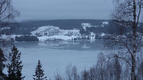 Sunne – Östersund Blick vom „Rastplats Tossebergsklätten“ auf den Övre Fryken.