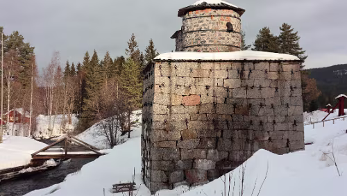 Sunne – Östersund Am „ Siljansfors Skogsmuseum “.