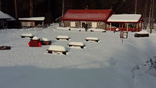 Sunne – Östersund Am „ Siljansfors Skogsmuseum “.
