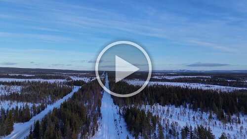 Östersund – Jokkmokk Haltestelle Fiandberg der Inlandsbanan.