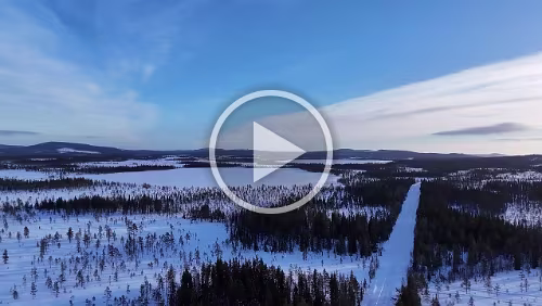 Östersund – Jokkmokk Haltestelle Fiandberg der Inlandsbanan.