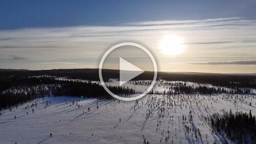 Östersund – Jokkmokk Haltestelle Fiandberg der Inlandsbanan.