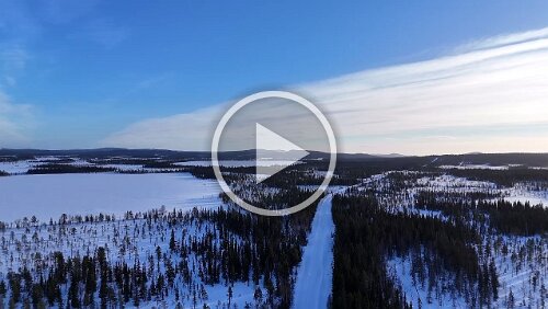 Östersund – Jokkmokk Haltestelle Fiandberg der Inlandsbanan.