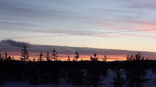 Östersund – Jokkmokk Mitten im Nichts am Inlandsvägen.