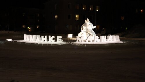 Östersund – Jokkmokk In Jokkmokk, dort findet bald der jährliche Markt statt.