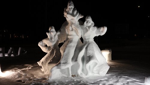 Östersund – Jokkmokk In Jokkmokk, dort findet bald der jährliche Markt statt.