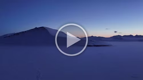 Snowmobile Safari to Grønfjorden Flug am Rande des Grønfjorden.