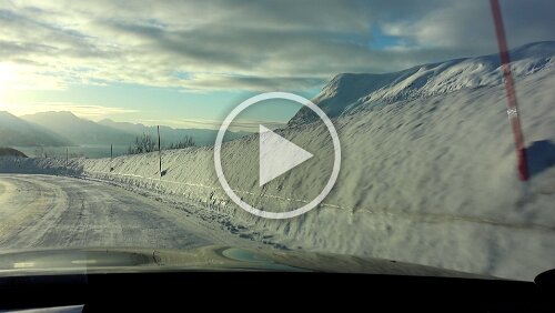 Tromsø – Skarberget – – Bognes – Bodø Auf der [E6].