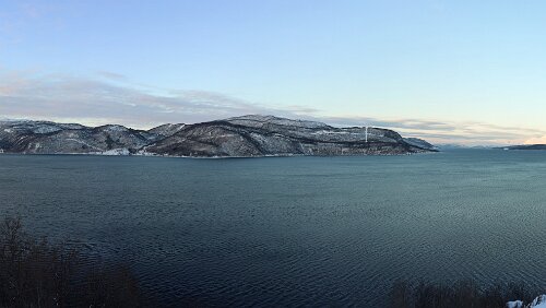 Bodø – Mosjøen Kurz hinter Fauske, bereits auf der [E6]. Panorama