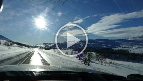 Trondheim – Lillehammer Auf ca. 1.000 m angekommen. Kurz nach der 12%igen Steigung nach „ Vestre Enden “, dort wo die [27] scharf abbiegt.