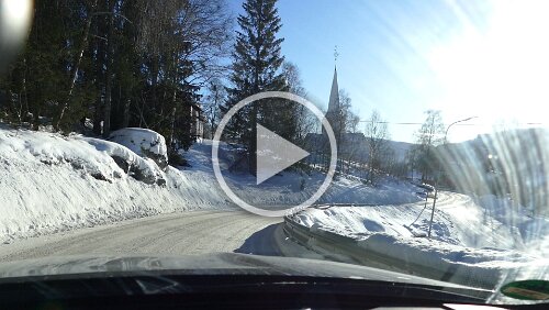 Trondheim – Lillehammer Fast in Ringebu angekommen, es hat ein Gefälle von 8%.